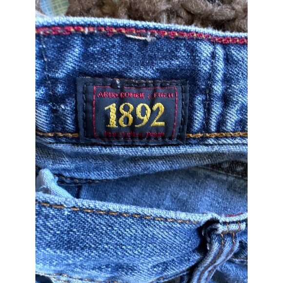 Abercrombie and Fitch jeans women's 8 blue roll over button fly cropped - Picture 4 of 8